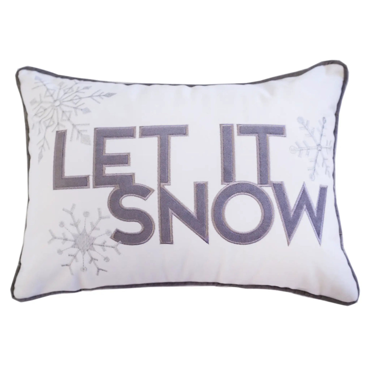 Nneka Let It Snow Lumbar Pillow by HouseOfZazla