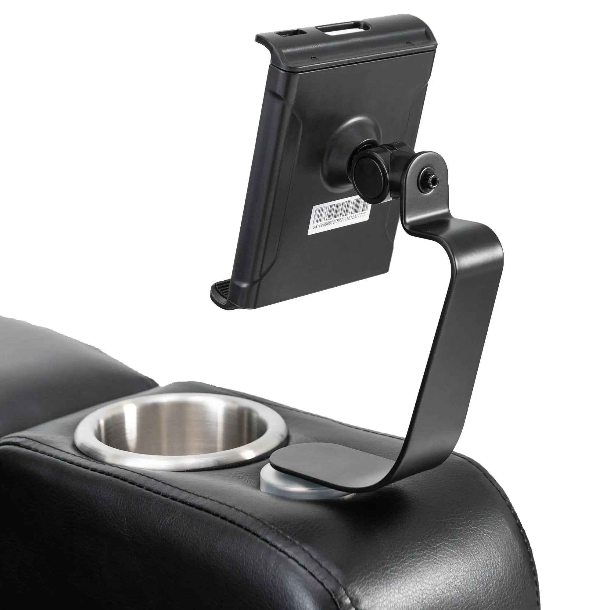 Premium Power Recliner & Storage Arms, Cupholders, Swivel Tray Table And Cell Phone Stand - Black by HouseOfZazla