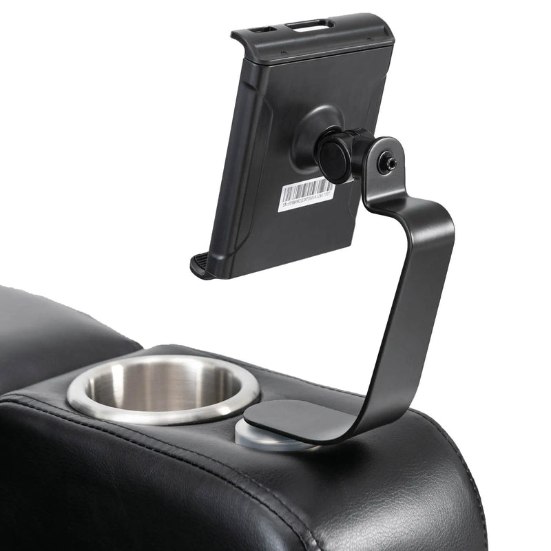 Premium Power Recliner & Storage Arms, Cupholders, Swivel Tray Table And Cell Phone Stand - Black by HouseOfZazla