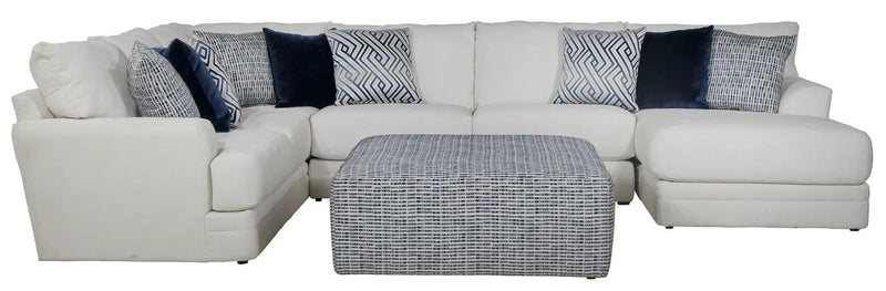 Polaris - Sectional With Comfort Coil Seating, 9 Included Accent Pillows And Included Cocktail Ottoman by Unique Piece Furniture