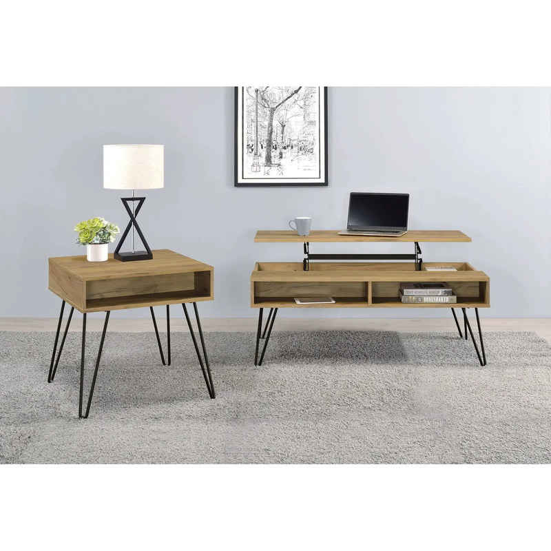 Amara - Lift Top Coffee Table With Hidden Storage - Oak