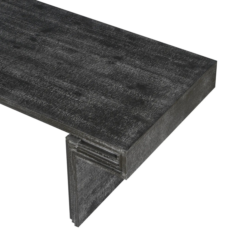 American Vintage Industrial Coffee Table, Double Tier Design