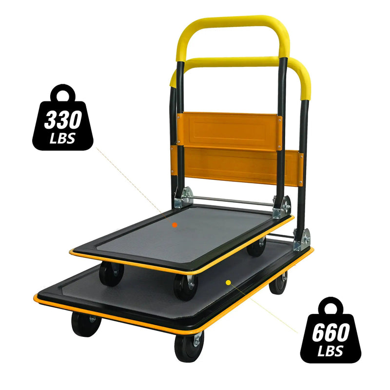 Flatbed Cart - 330lbs Heavy Duty Platform Hand Truck by HouseOfZazla