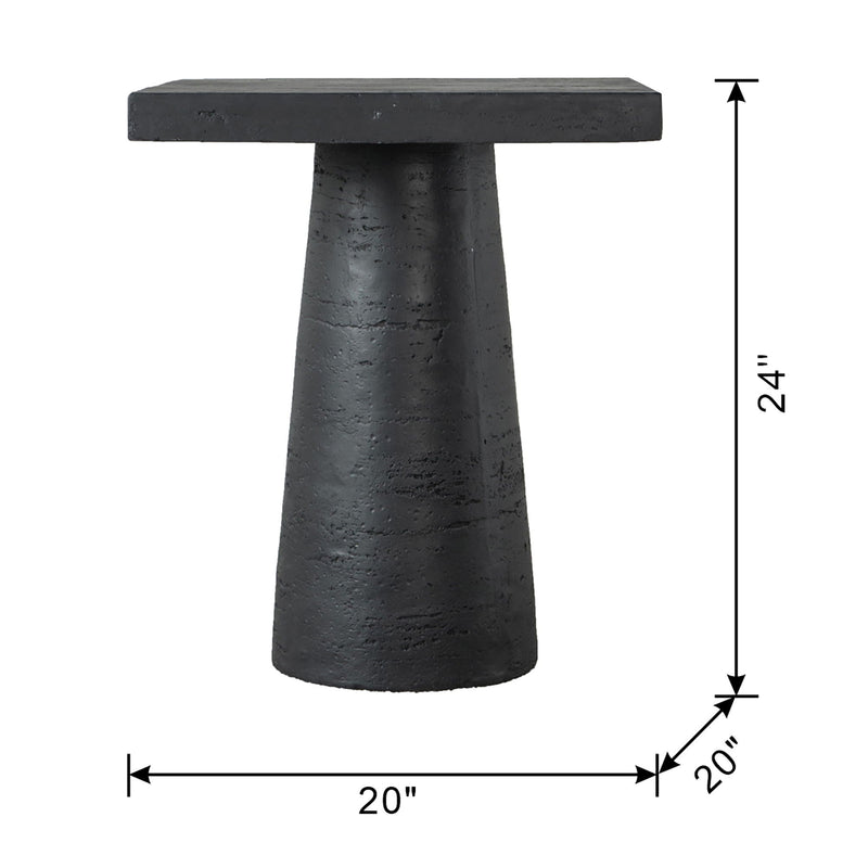 Square Side Table With Pedestal Base by HouseOfZazla