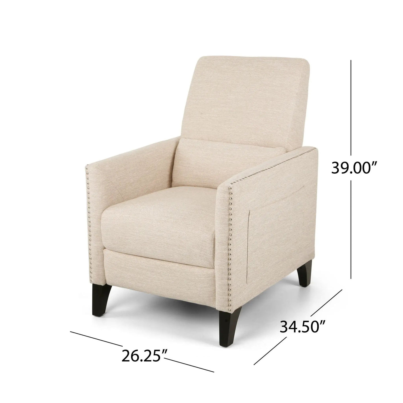 Kiersten - Contemporary Fabric Pushback Recliner by Unique Piece Furniture