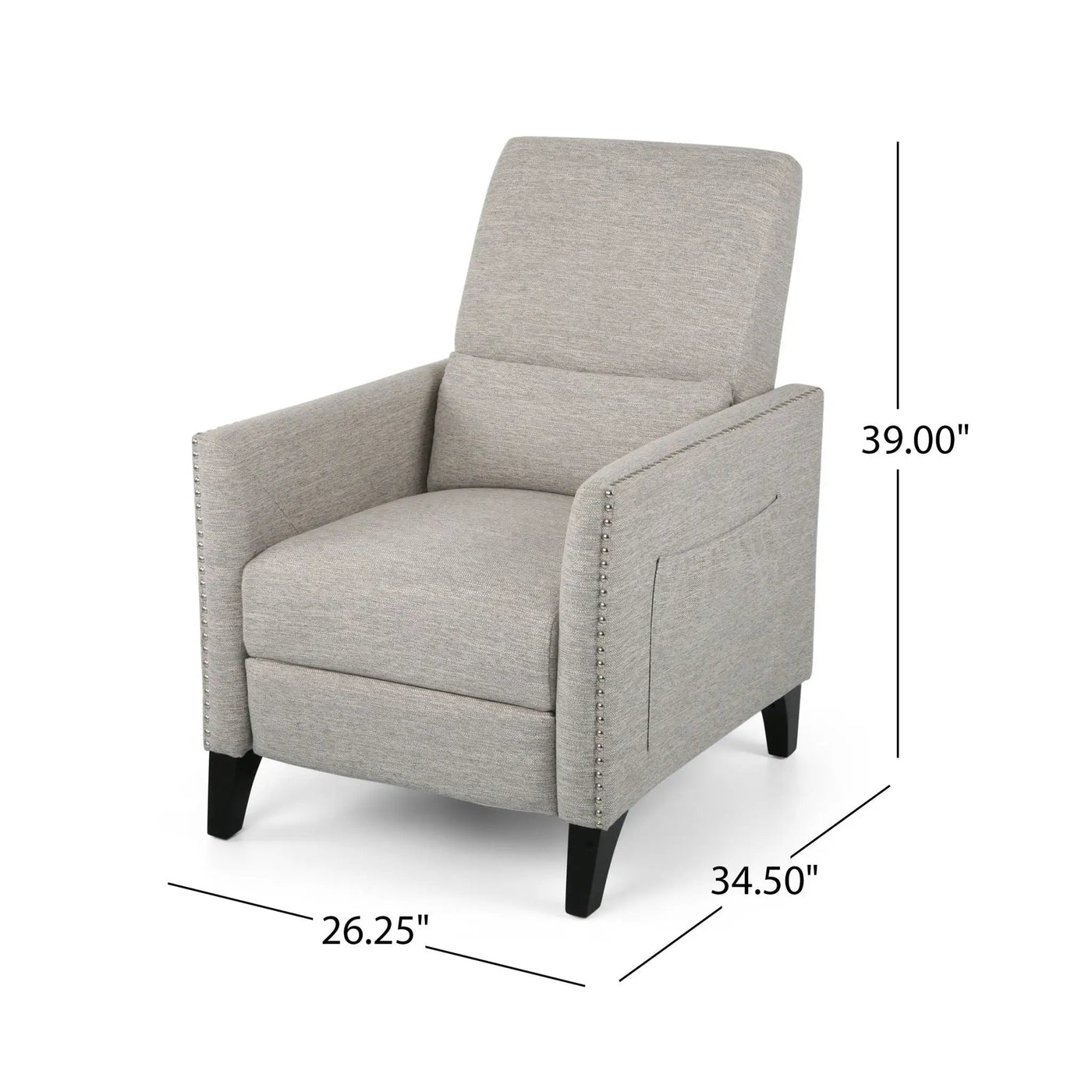 Kiersten Contemporary Fabric Pushback Recliner by HouseOfZazla