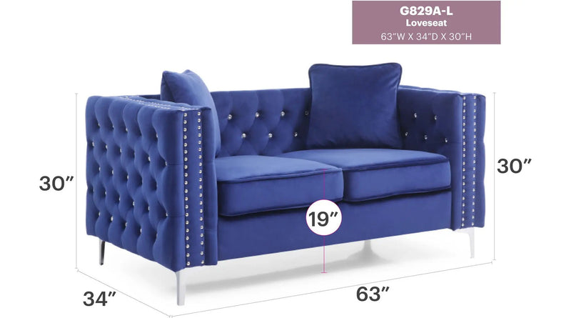 Elegant Track Arm Loveseat by Unique Piece Furniture