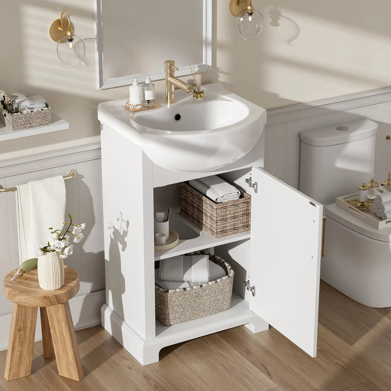 20-Inch Bathroom Vanity with Ceramic Sink by HouseOfZazla