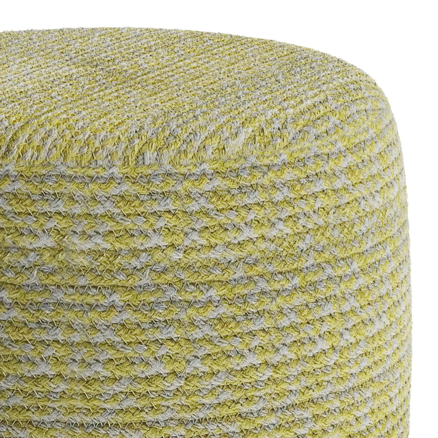 Bayley - Versatile Round Braided Pouf by Unique Piece Furniture