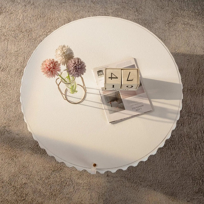 Round Fluted Storage Table with Lift-Off Lid by HouseOfZazla