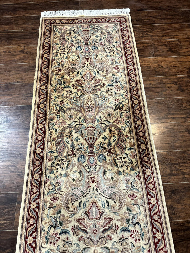 Pakistani Runner Rug 2.8 x 14, Pak Persian Hallway Rug, Cream Color by Jewel Rugs