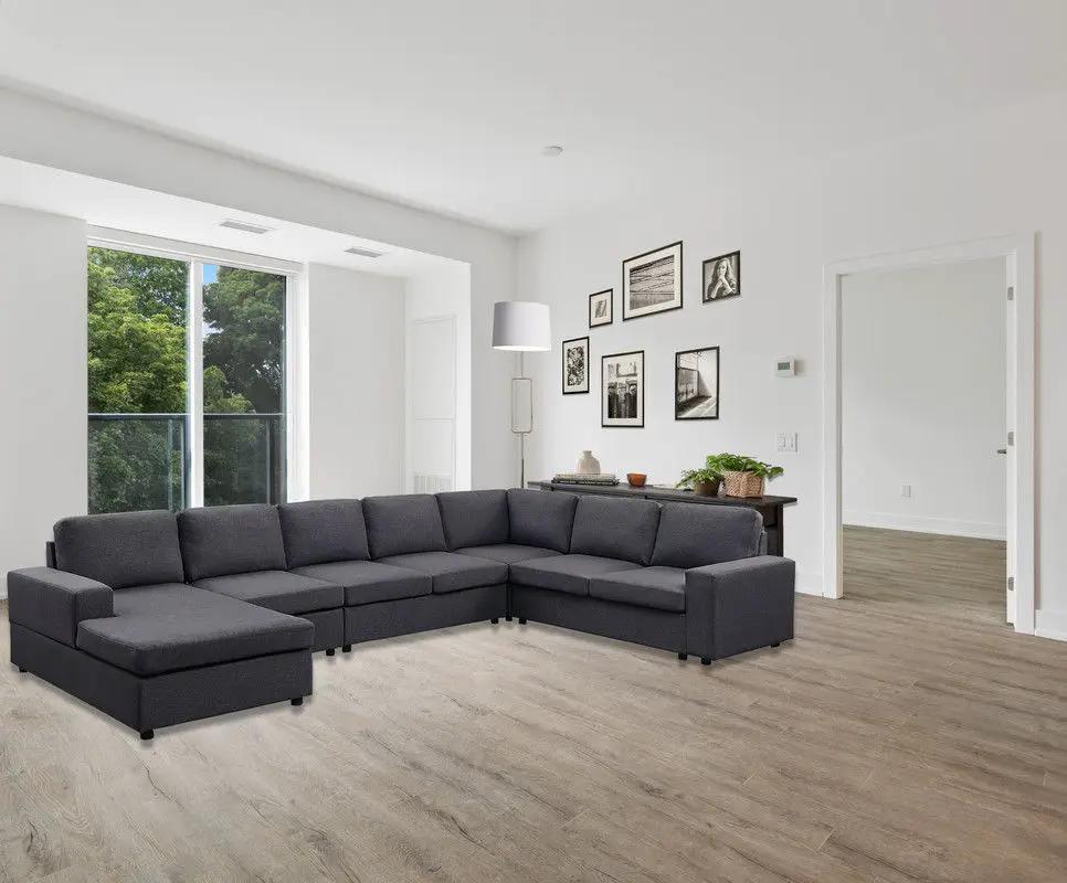 Hayden - 7 Seat Reversible Modular Sectional Sofa Chaise by Unique Piece Furniture