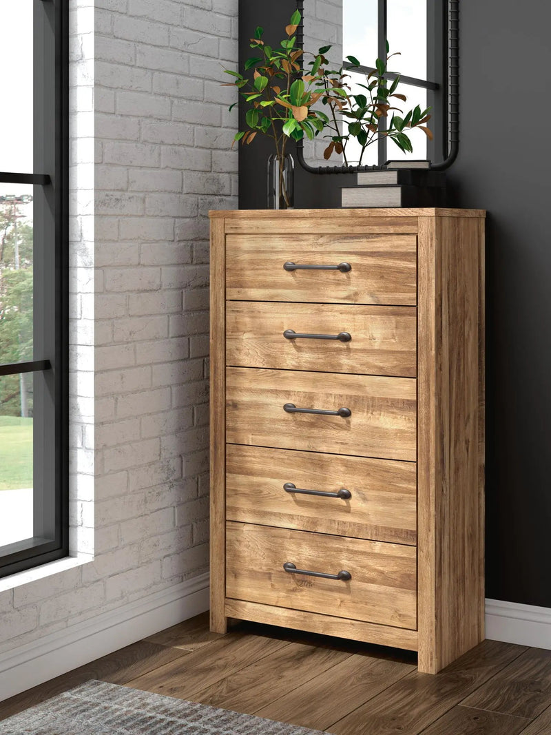 Maystonna - Five Drawer Chest - Brown by Unique Piece Furniture