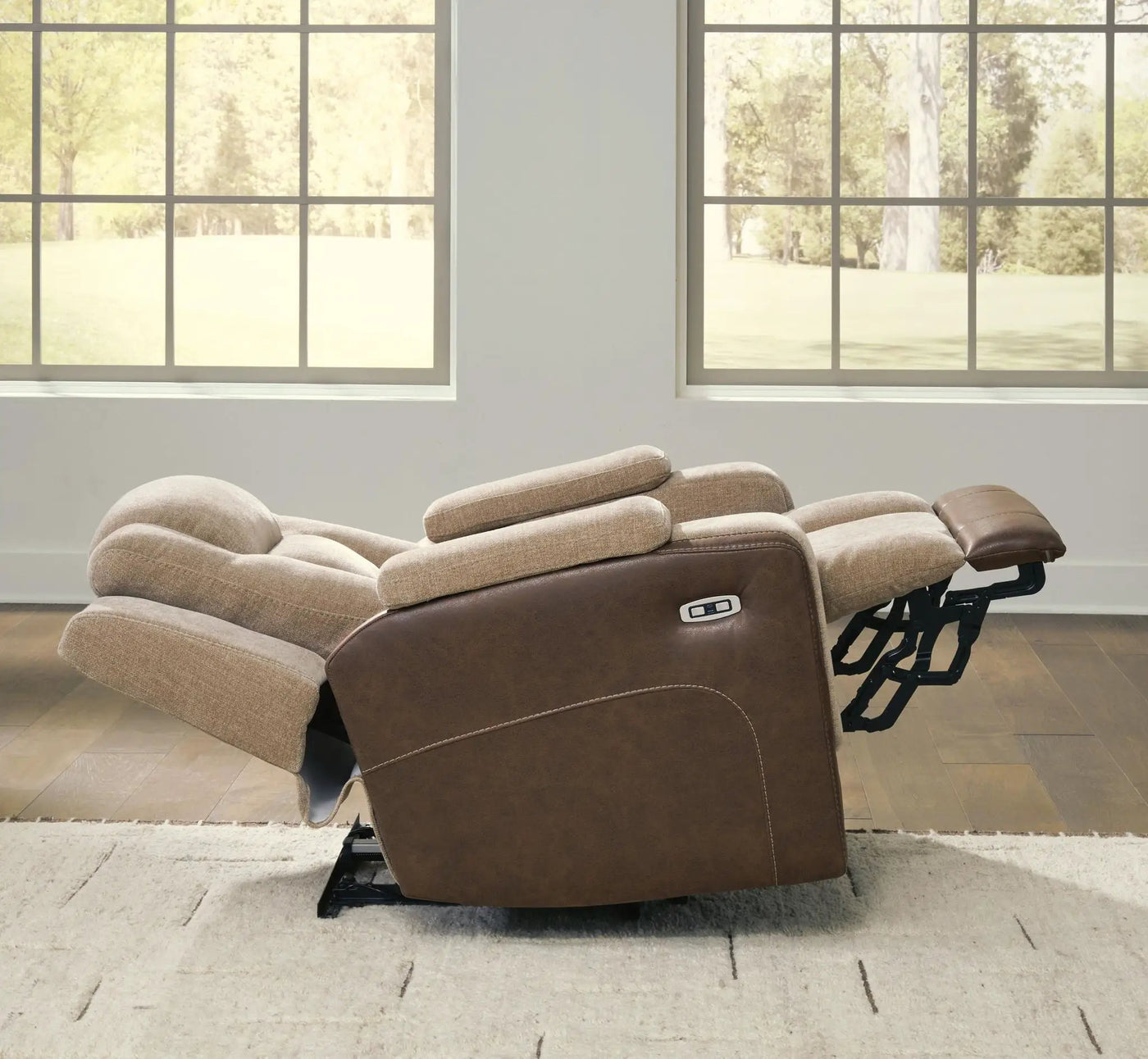 Mixed Motion - Power Recliner With Adjustable Headrest by Unique Piece Furniture