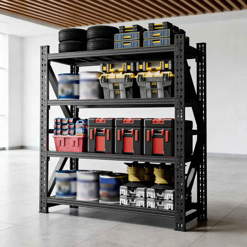 Heavy Duty Metal Adjustable Garage Shelves, 4000LBS Storage Rack by HouseOfZazla