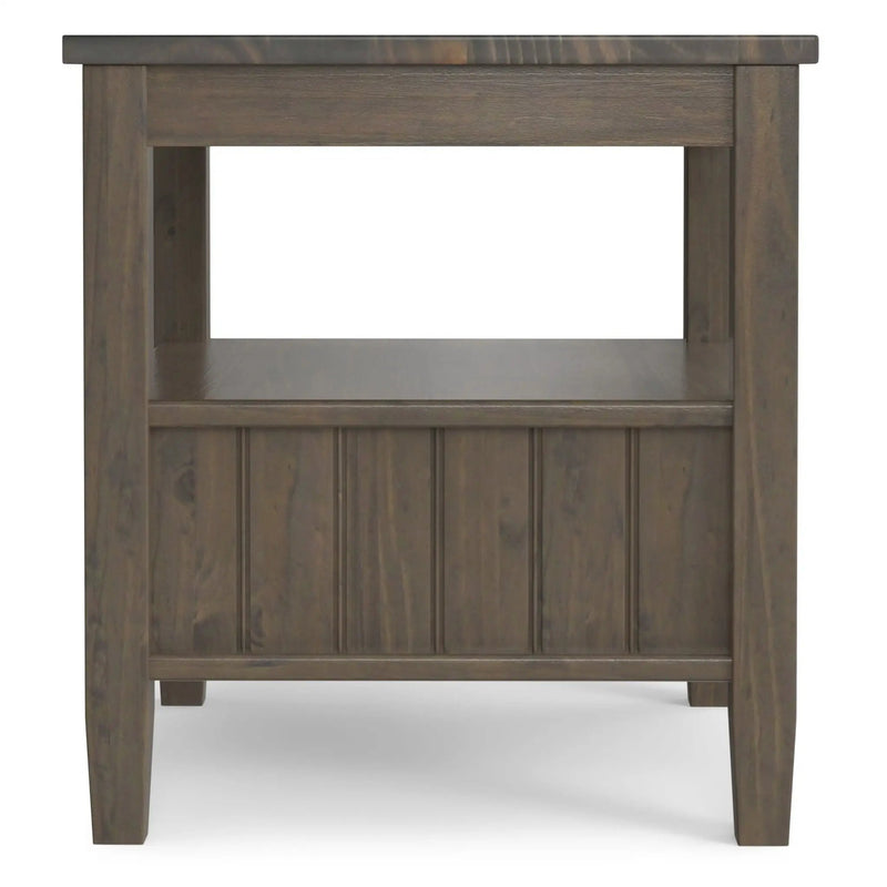 Lev - End Table With Bottom Drawer - Smoky Brown by Unique Piece Furniture