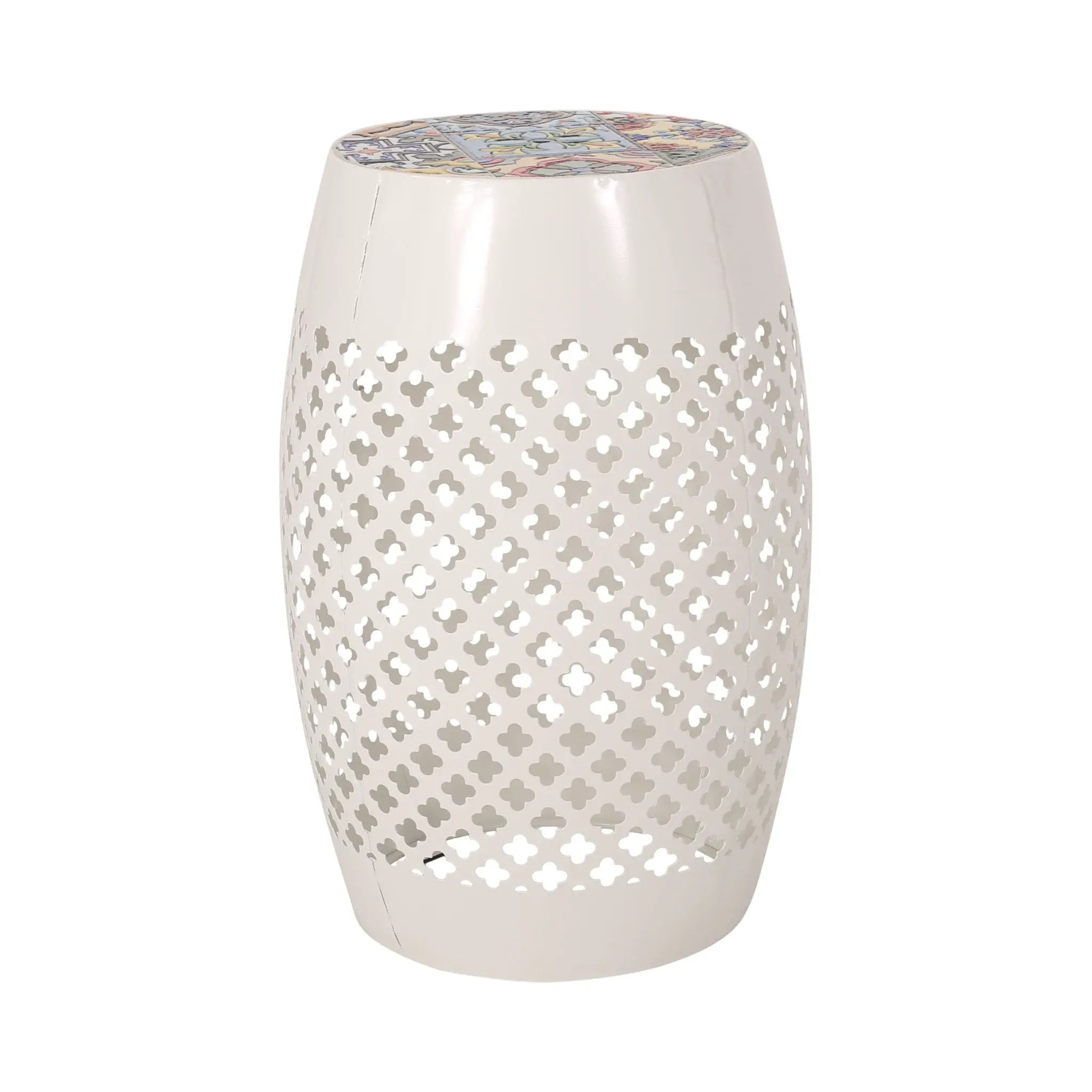 Roswell Outdoor Side Table With Mosaic Tile Top by HouseOfZazla