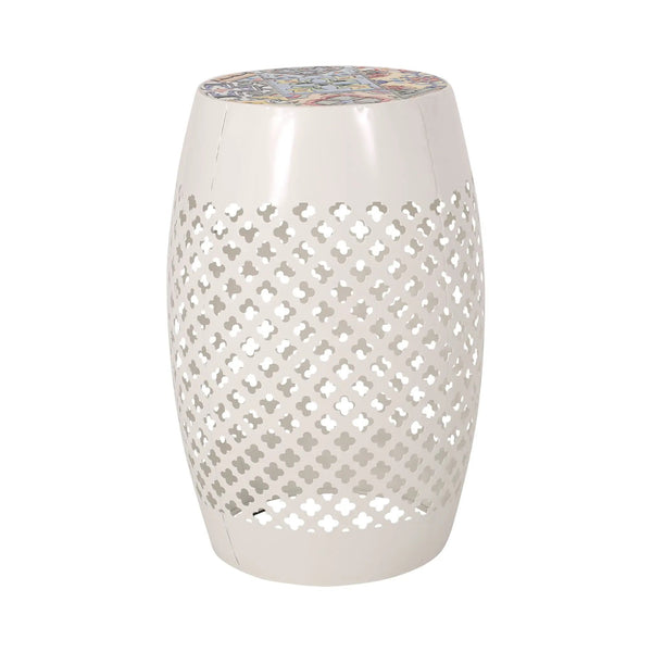 Roswell Outdoor Side Table With Mosaic Tile Top