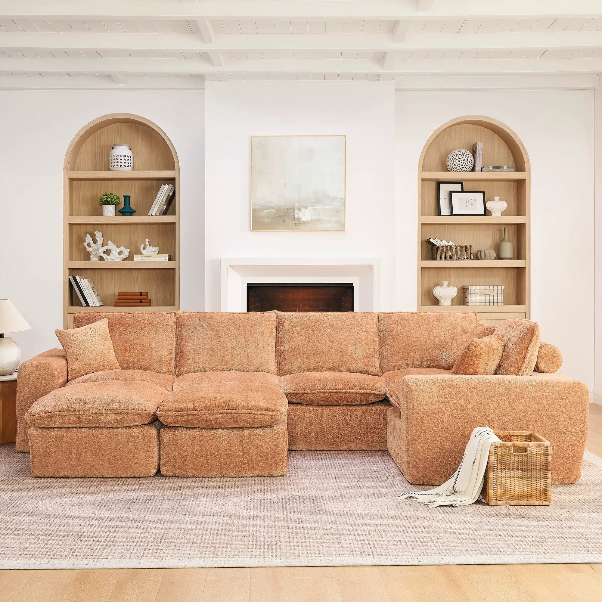 Sectional Sofa With Moveable Ottoman by Unique Piece Furniture