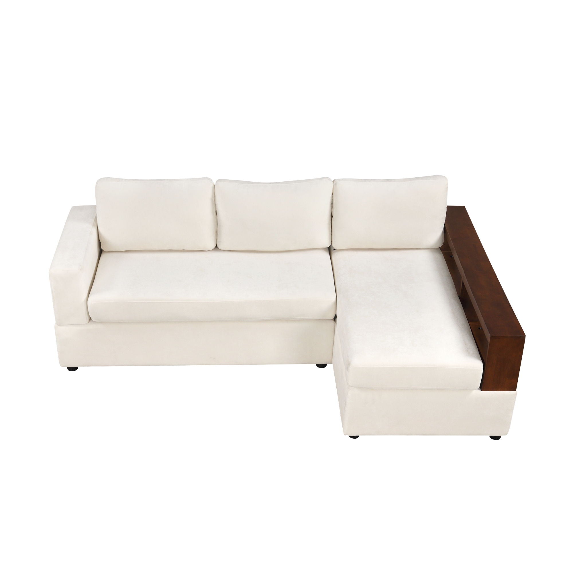 Sectional Sofa Upholstered Sofa Couch With Reversible Armrests For Living Room by HouseOfZazla