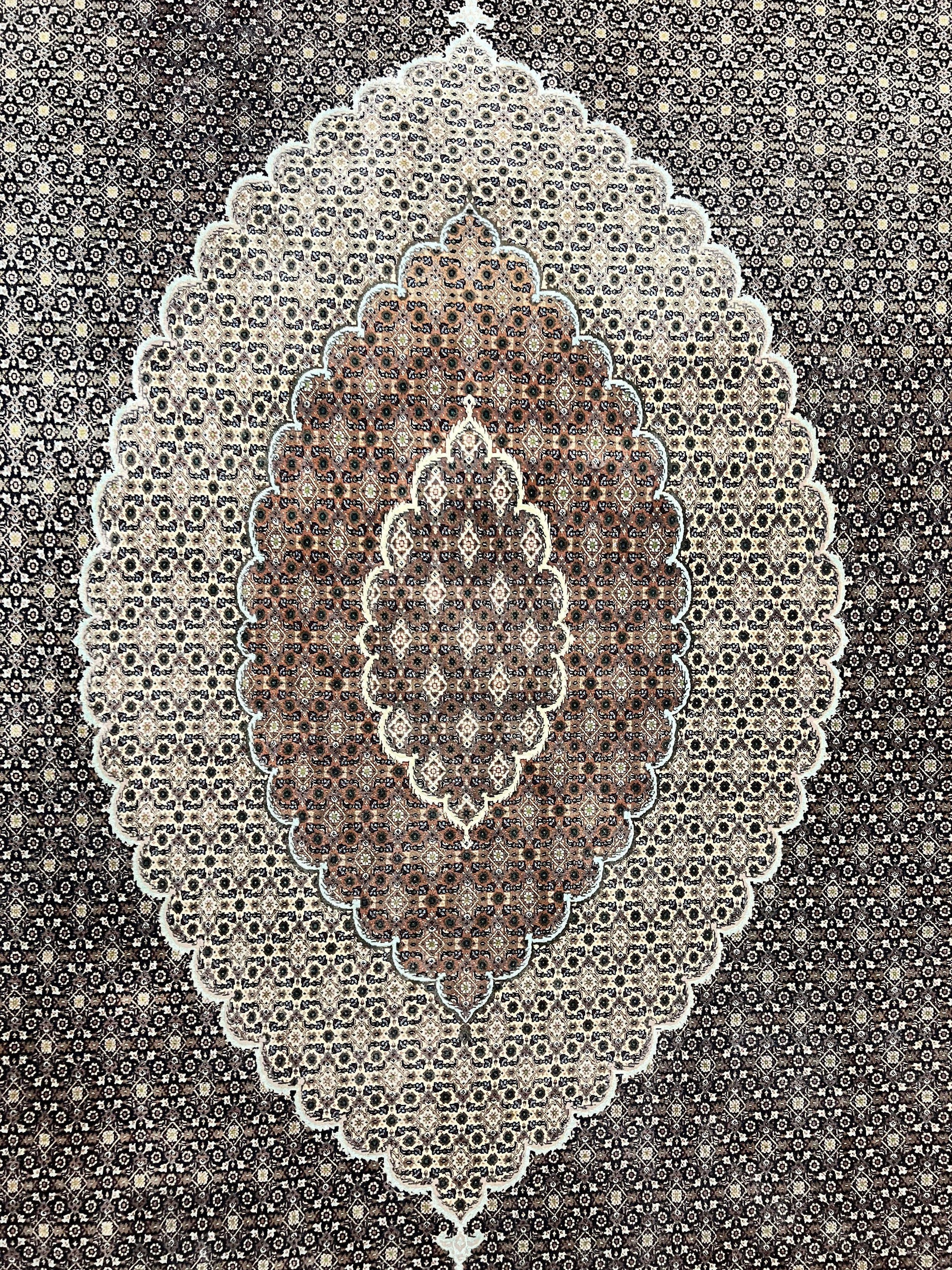 Exquisite Persian Tabriz Rug - 10x13, 400 KPSI, Herati Pattern by Jewel Rugs