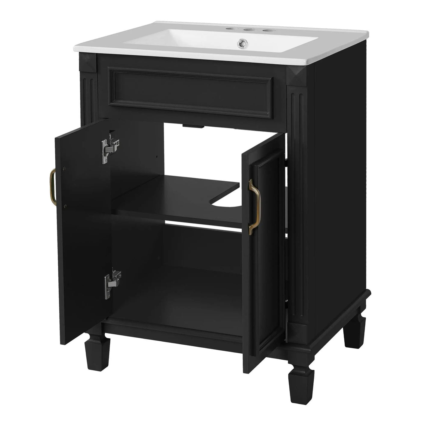 Bathroom Vanity With Top Sink and Soft Closing Doors by HouseOfZazla