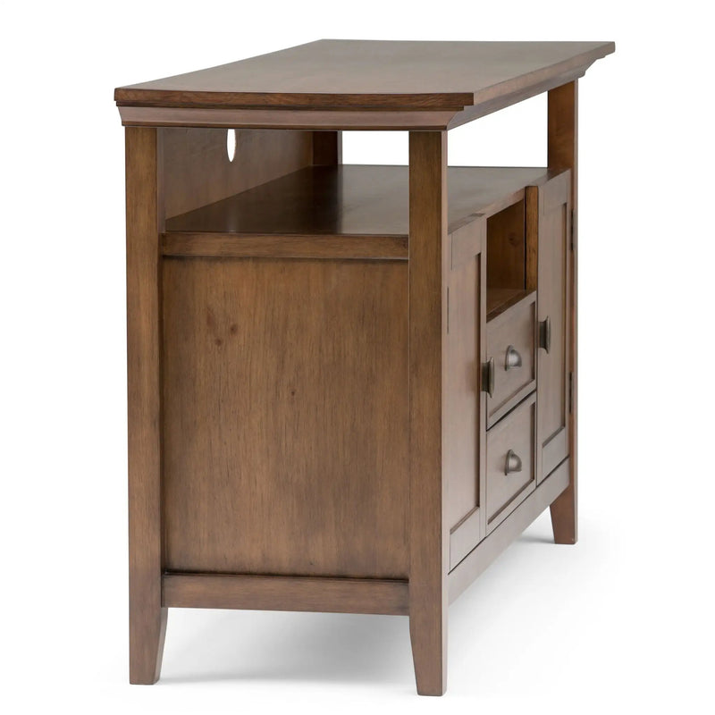 Redmond - Tall TV Media Stand - Rustic Natural Aged Brown by HouseOfZazla