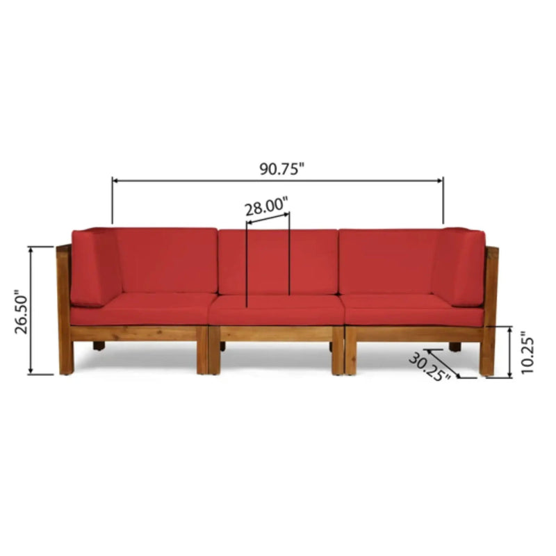Oana - 3 Piece Sofa Set With Water Resistant Cushions by HouseOfZazla