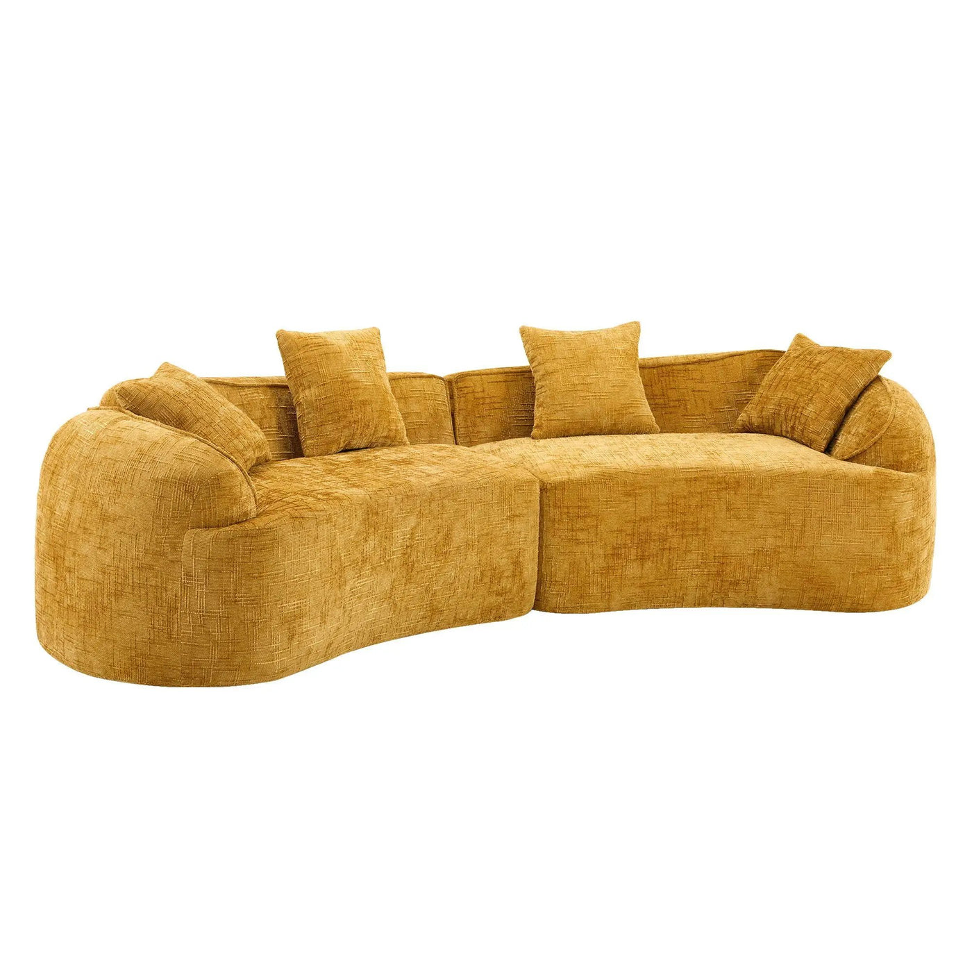 Curved Compressed Sofa, Nordic-Style Design For Living Room by Unique Piece Furniture