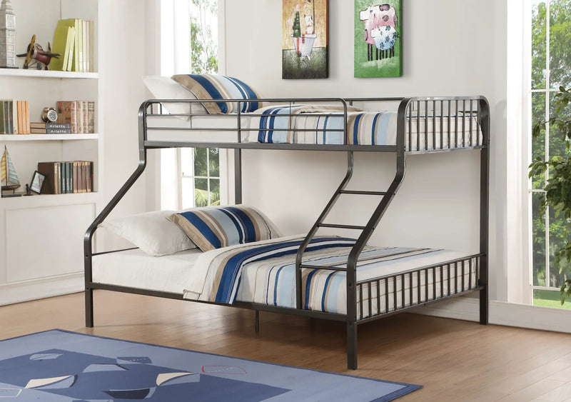 Caius - Twin Long Queen Bunk Bed - Gun by Unique Piece Furniture