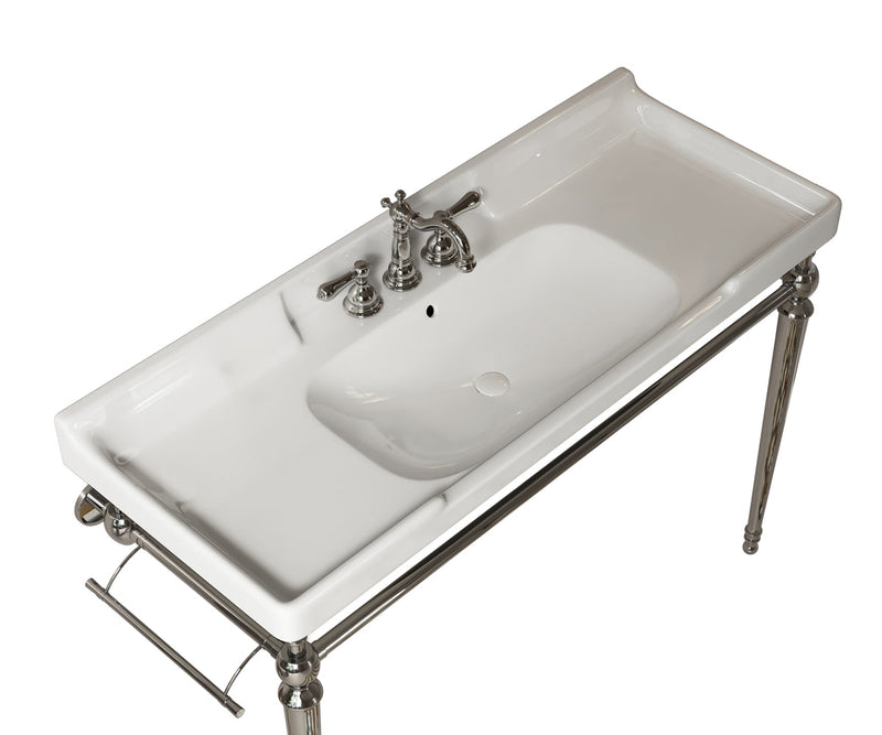 VICI 48" Bathroom Ceramic Basin with 3 Pre-Drilled Holes by HouseOfZazla