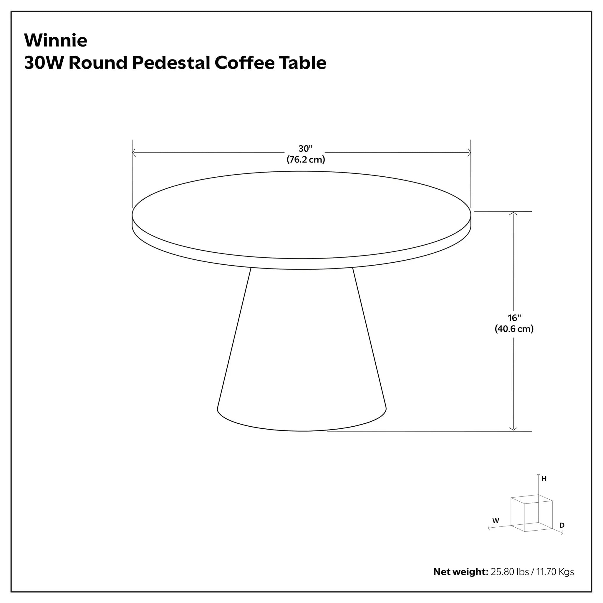 Winnie - Round Coffee Table - Walnut by Unique Piece Furniture