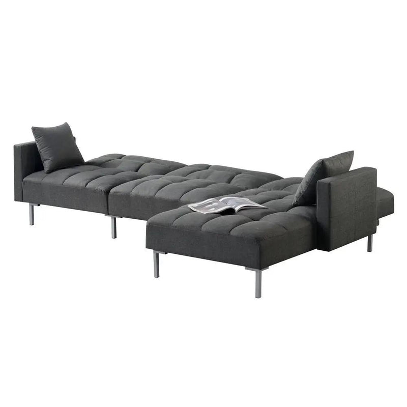 Duzzy - Sectional Sofa - Dark Gray Fabric by Unique Piece Furniture