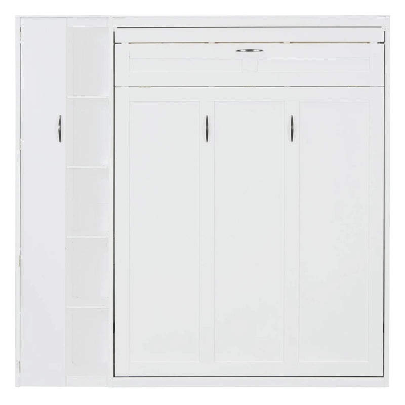 Murphy Wall Bed With Shelves, Wardrobe And LED Lights
