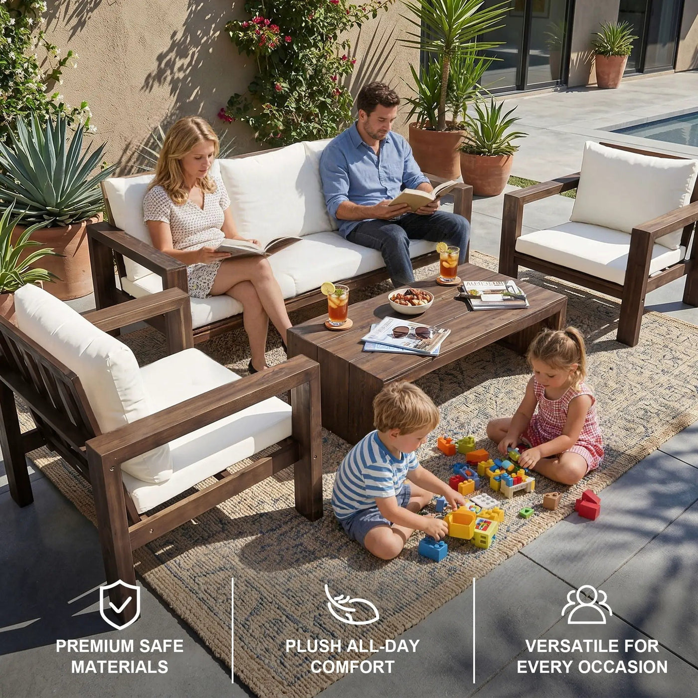 4 Piece Patio Sofa Set by HouseOfZazla