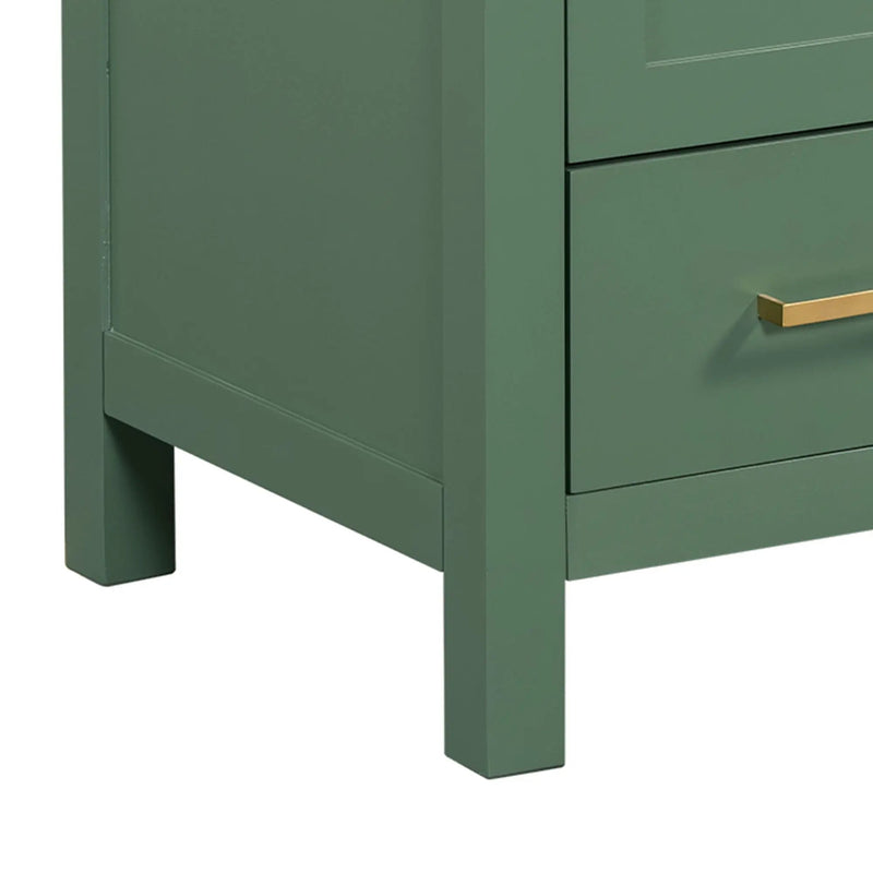 Bathroom Vanity With Single Sink, Combo Cabinet Undermount Sink, Bathroom Storage Cabinet With 2 Doors And A Drawer, Soft Closing, Multifunctional Storage, Solid Wood Frame by HouseOfZazla