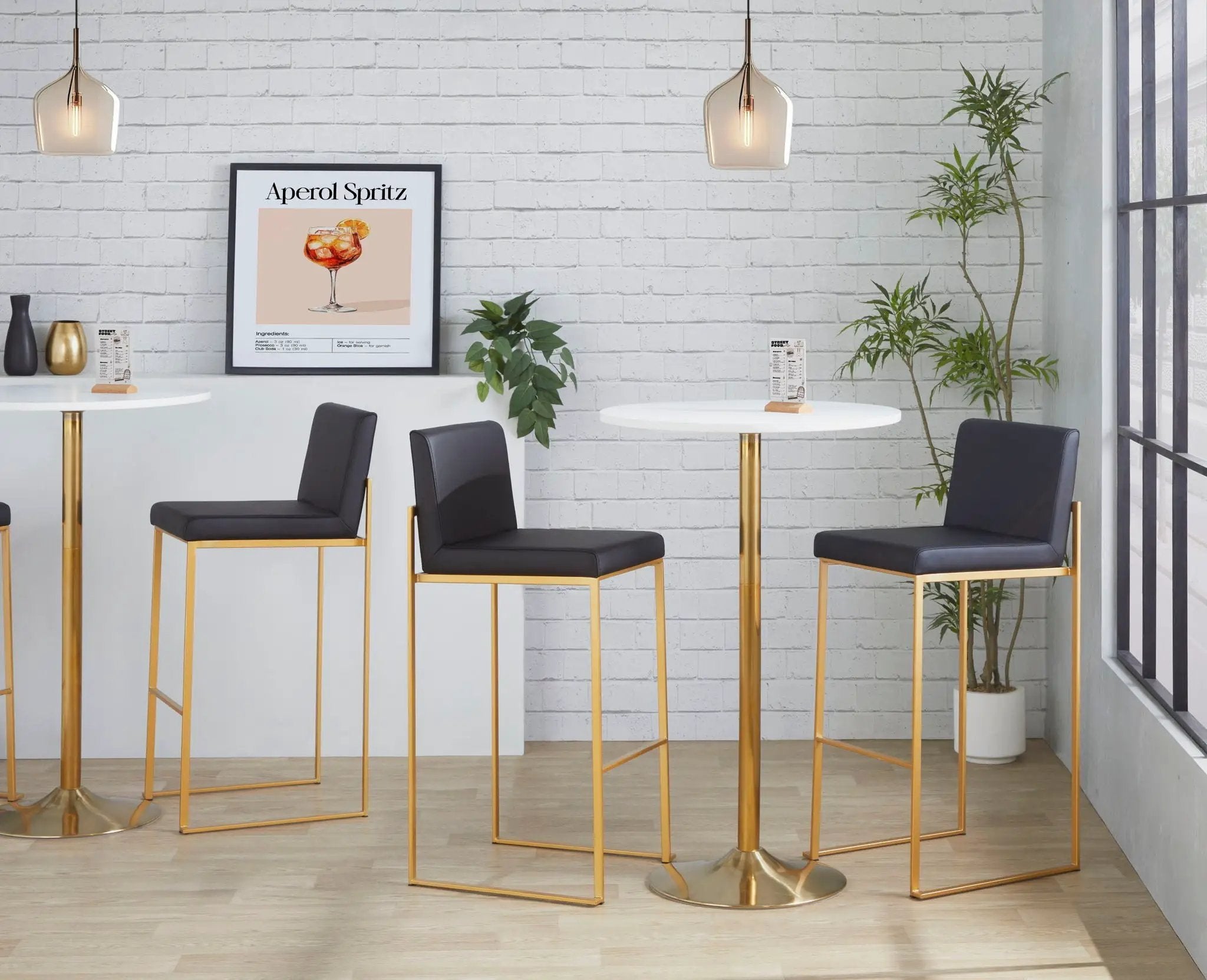 Fuji - Contemporary Design High Back Barstool by Unique Piece Furniture