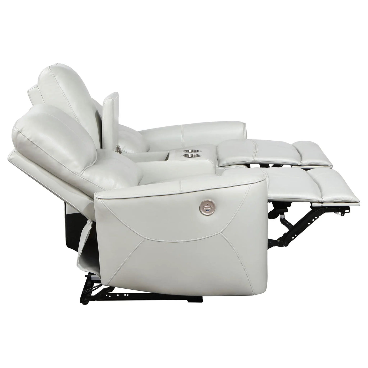 Denson - Power Reclining Loveseat With Console And USB Port by HouseOfZazla