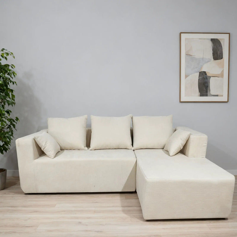 Modular Corner Sofa With Soft Fabric by HouseOfZazla