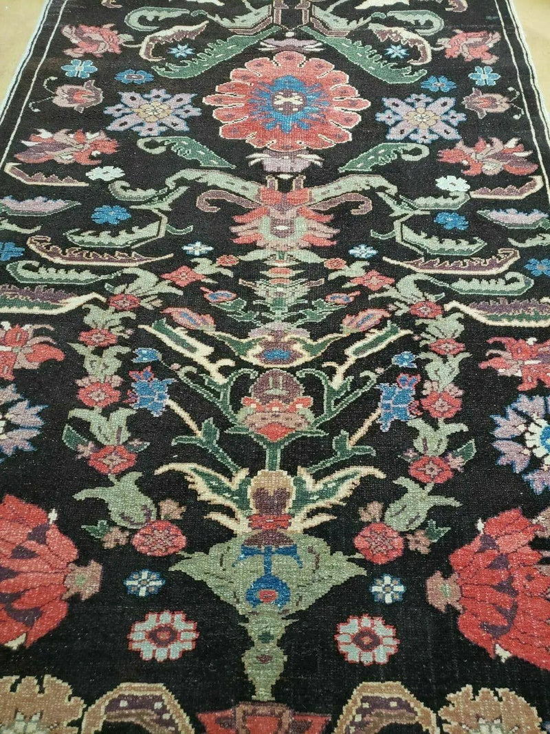 4' 5" X 16' 1" Antique Karabagh Caucasian Rug Handmade Wool Carpet Organic Dye by Jewel Rugs