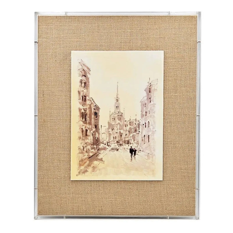 European Cities Watercolor Framed Prints (Set of 2) - Brown by Unique Piece Furniture