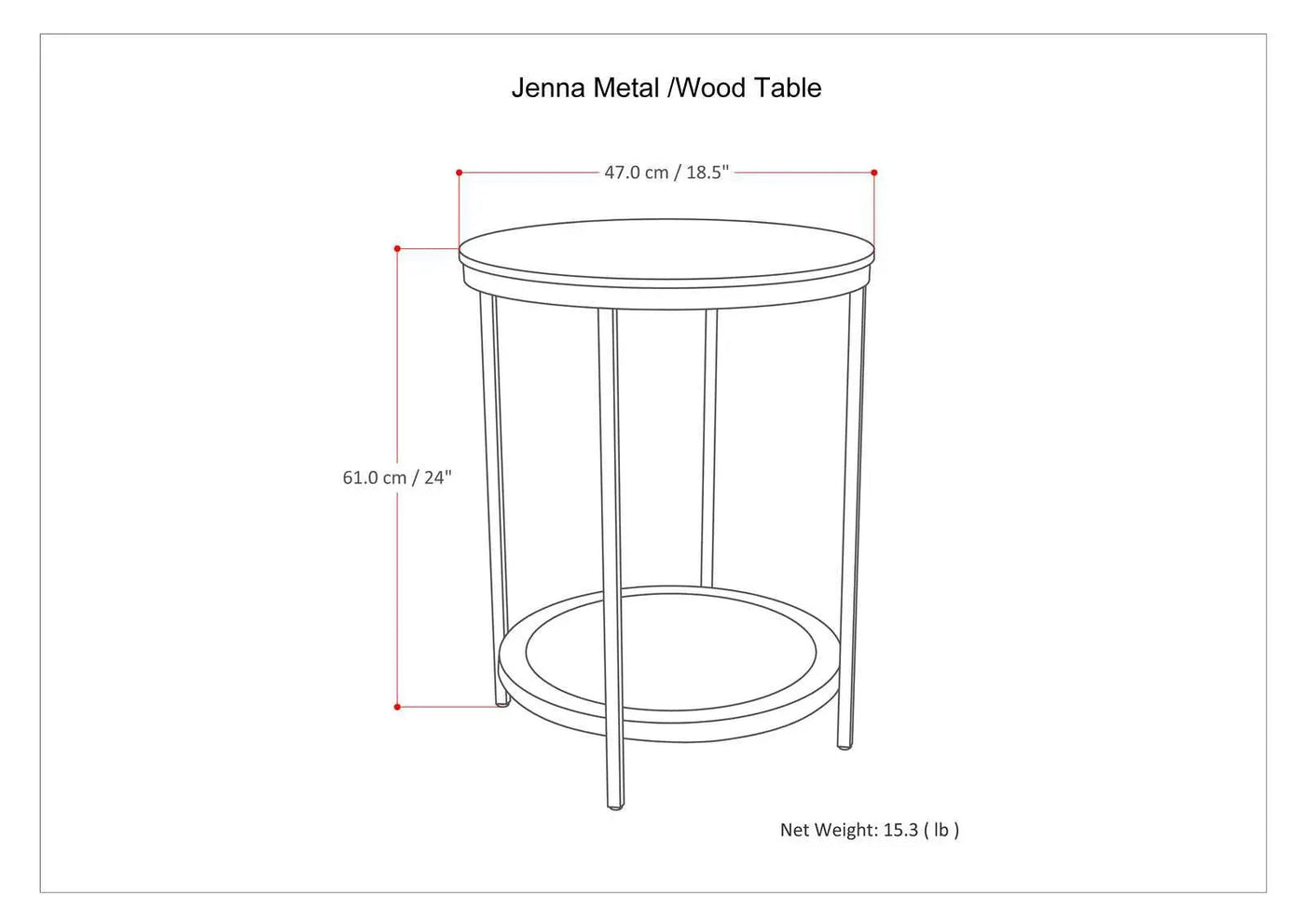 Jenna - Handcrafted Round Side Table by HouseOfZazla