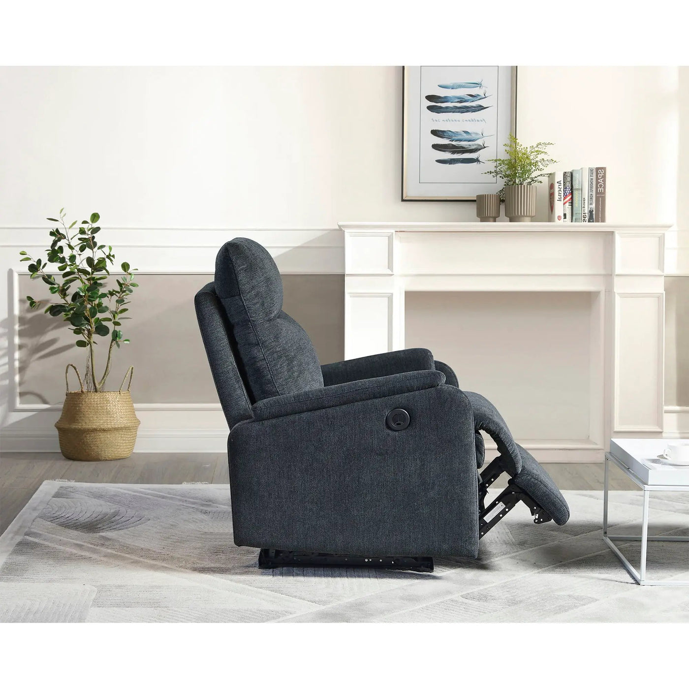Recliner Chair With Power Function Easy Control Big Stocks, Recliner Single Chair For Living Room, Bed Room by Unique Piece Furniture