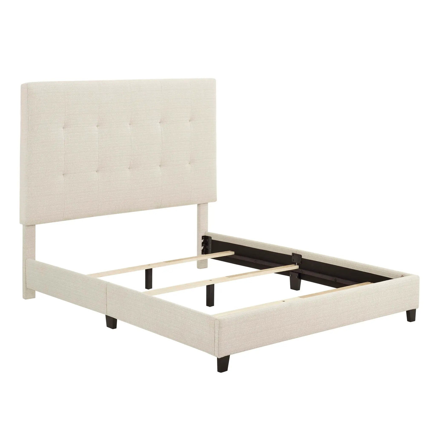 Tufted Upholstered Headboard Platform Bed by HouseOfZazla