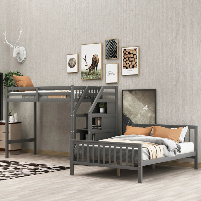 Loft Bed With Staircase And Storage by Unique Piece Furniture