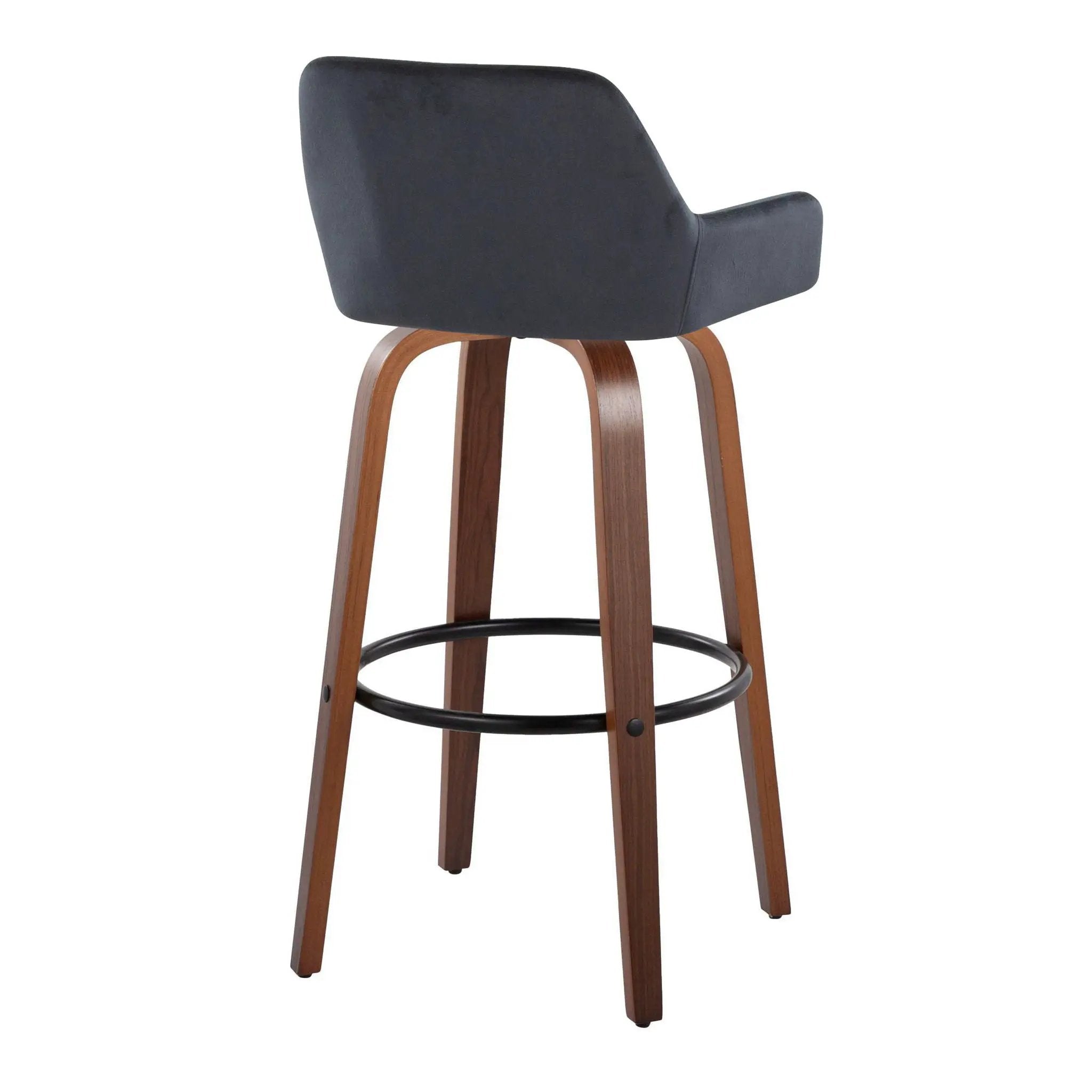 Daniella - Contemporary Fixed Height, Barstool & Swivel And Round Footrest (Set of 2) by Unique Piece Furniture