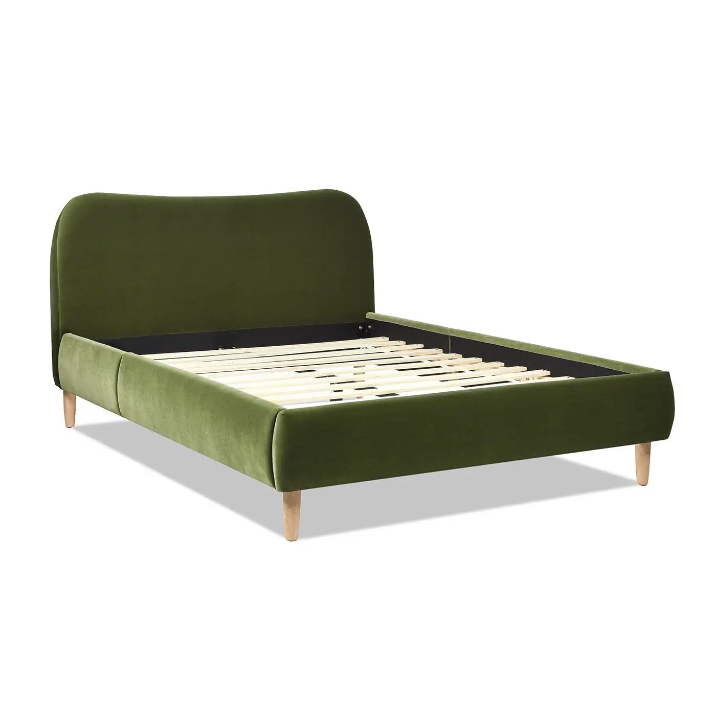 Roman - Curved Headboard Upholstered Platform Bed by Unique Piece Furniture
