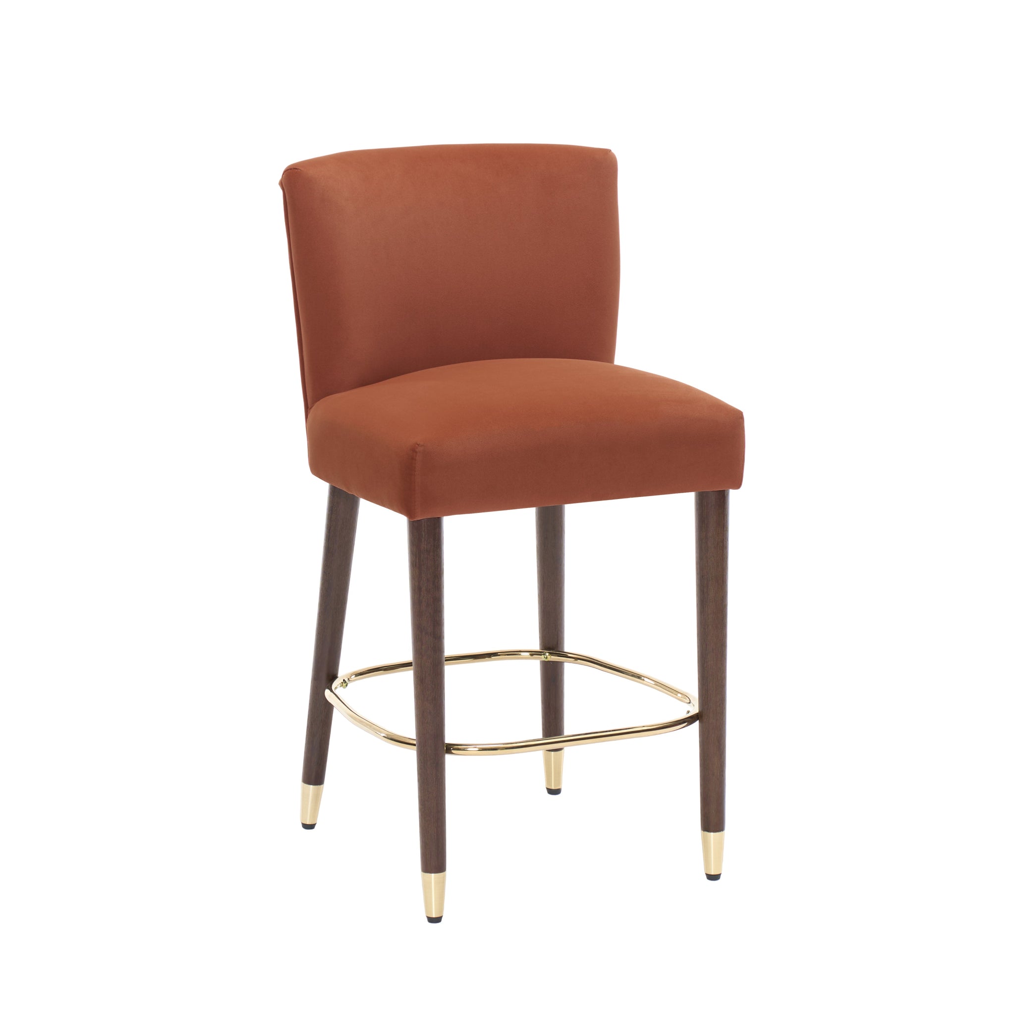 27-Inch Modern Counter Stool with Fabric Seat and Footrest by HouseOfZazla