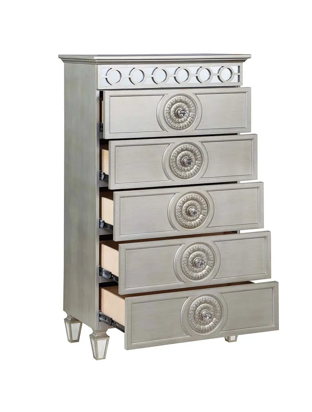 Varian - Chest - Silver & Mirrored by Unique Piece Furniture