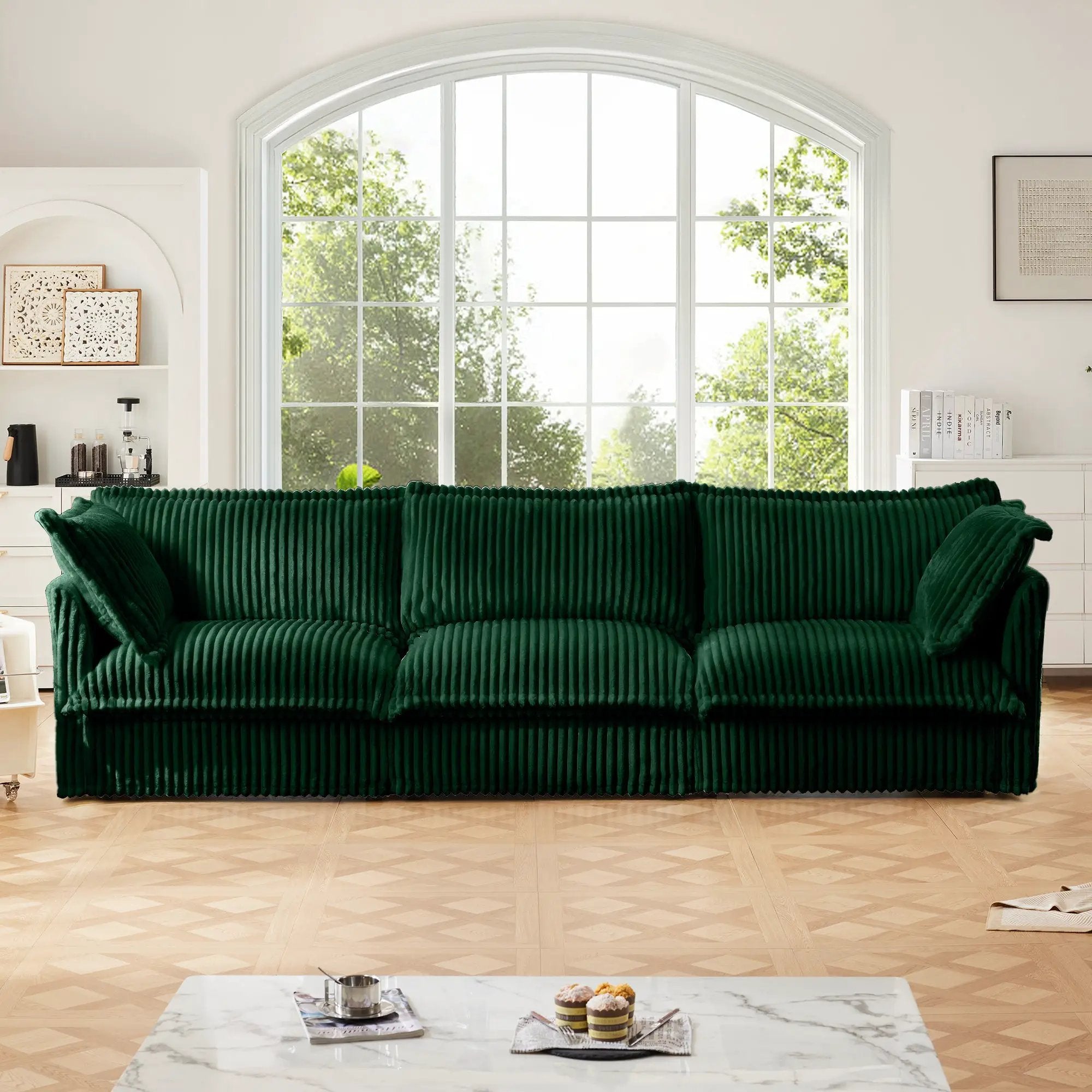Slipcovered Modern 3 Seater Sofa by HouseOfZazla